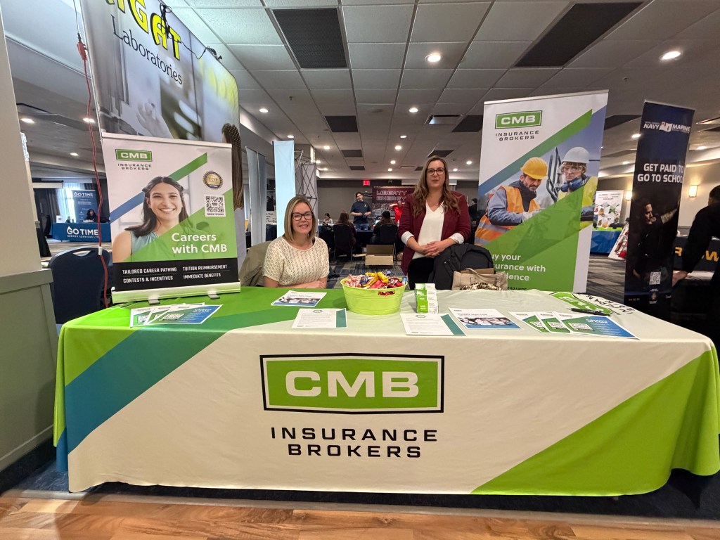 CMB Insurance Brokers booth at the Grande Prairie Job Fair