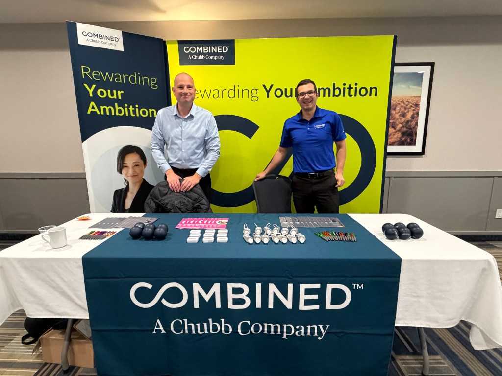 Combined Insurance booth at the Grande Prairie Job Fair