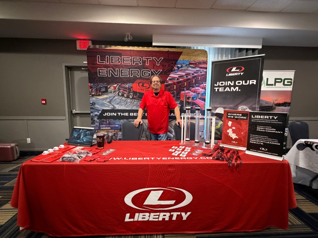 Liberty Energy Canada booth at the Grande Prairie Job Fair